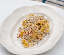 Паста с крабом и трюфельным соусом