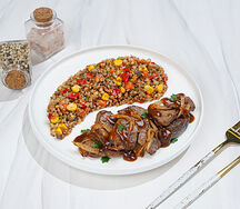 Печень по-венециански с гречкой