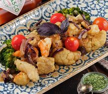 Рагу из кальмаров с овощами