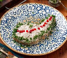 Язык в грибном соусе