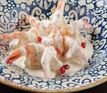 Жареные креветки в сливочно-чесночном соусе