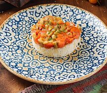 Рис с грибами и помидорами