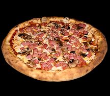 Пицца с ветчиной и грибами большая