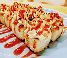 Вулкан ролл с креветкой