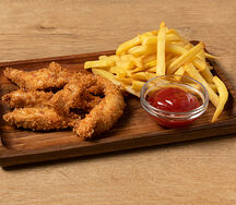 Стрипсы с картофелем фри