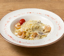 Феттуччине с креветками