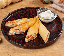 Блинчики с семгой