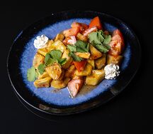 Салат с хрустящим баклажаном