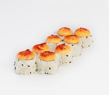 Запеченный острый ролл с креветками