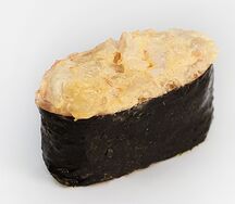 Острый гункан с креветкой