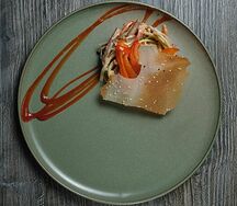 Салат с говядиной и печеным перцем