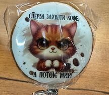 Пряник с котиком на палочке в ассортименте