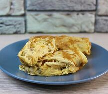 Блинчики с курицей и грибами