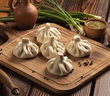 Хинкали свино-говяжьи жареные