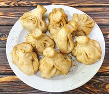 Хинкали с бараниной жареные