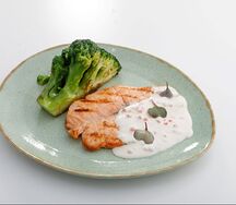 Стейк из лосося на гриле