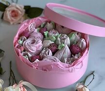 Съедобные тюльпаны из фруктово-ягодного зефира ручной работы (большой)