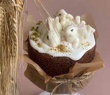 Кулич Пасхальный с зайками