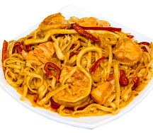 Лапша удон с морепродуктами