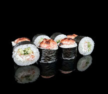 Тёплый ролл запеченный с креветкой