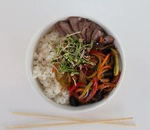 Рис с говядиной и овощами 