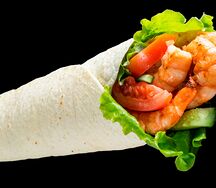 Цезарь-ролл с креветками