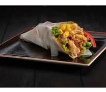 Сувлаки из говядины с кукурузной питой
