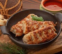 Люля-кебаб с курицей и грибами