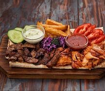 Шаурма на тарелке