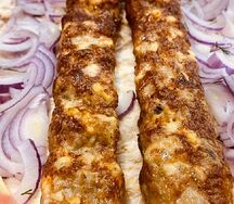 Люля-кебаб с грибами и сыром