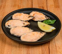 Мидии запечённые с креветкой и пармезаном