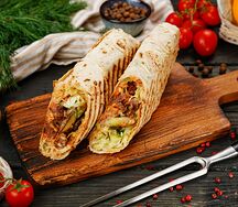 Шаурма с бараниной на углях