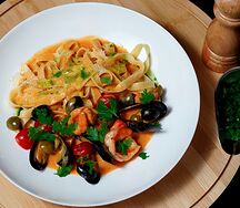 Паста с морепродуктами Том ям