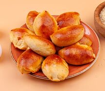 Фуршетные сытные пирожки с рисом и яйцом