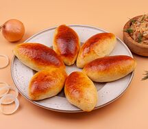 Пирожки сытные с обжаренной капустой