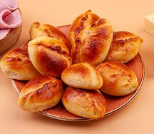 Фуршетные сытные пирожки с ветчиной и сыром