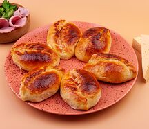 Пирожки сытные с ветчиной и сыром