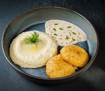 Домашние котлеты из щуки с картофельным пюре