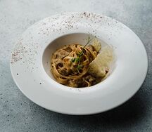 Феттуччине с белыми грибами