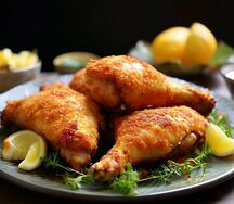 Жареные куриные окорока