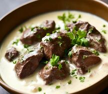 Куриная печень в сливочном соусе