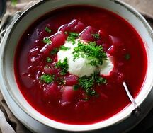 Борщ со сметаной