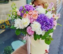 Композиция Гортензии, Роз и Маттиол