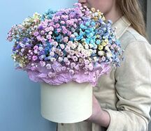 Композиция из Гипсофилы Микс в Коробке