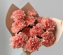 Моно Букет кружевных розовых диантусов/ гвоздик