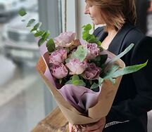 Букет Роз и Эвкалипта