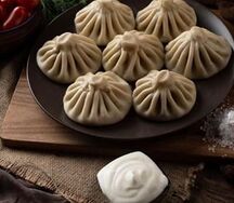 Грузинские Хинкали с говядиной и свининой