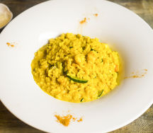 Ризотто с креветками, цукини и шафраном