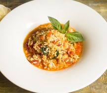 Ризотто с помидорами и розмарином