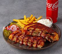 Шаурма в лепёшке с соусом барбекю